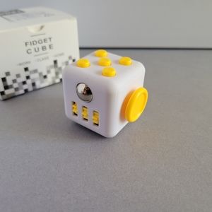 🚫*SOLD* NEW Cube Fidget Toy Yellow & White Stress Anxiety Relief